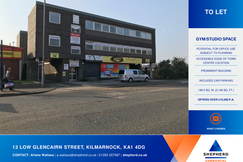 Office to rent, 11-15 Low Glencairn St Kilmarnock KA1 4DG