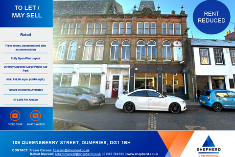 Retail property (high street) to rent, 109 Queensberry St Dumfries DG1 1BH
