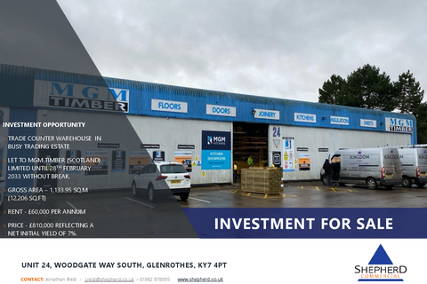 Industrial development for sale, 24 Woodgate Way S Glenrothes KY7 4PF