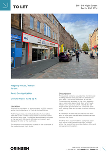 Office to rent, 80-84 High St Perth PH1 5TH