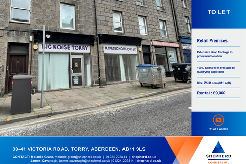 Retail property (high street) to rent, 39-41 Victoria Rd Aberdeen AB11 9LS