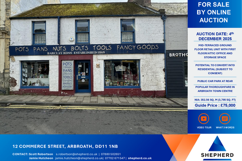 Retail property (high street) for sale, 12 Commerce St Arbroath DD11 1NB