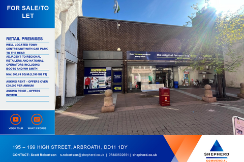 Retail property (high street) to rent, 195-199 High St Arbroath DD11 1DY