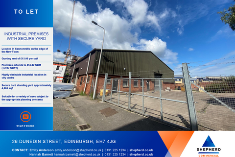Industrial development to rent, 26 Dunedin St Edinburgh EH7 4JG