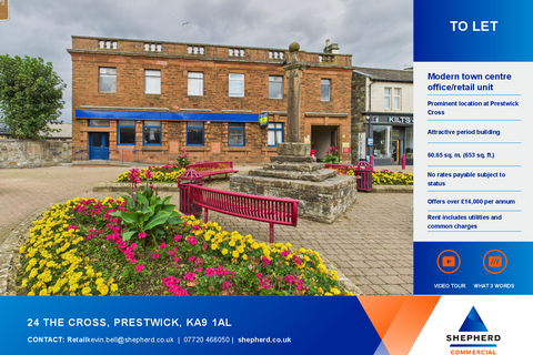 Retail property (high street) to rent, 24 The Cross Prestwick KA9 1AL