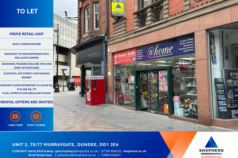 Retail property (high street) to rent, 71-77 Murraygate Dundee DD1 2EA