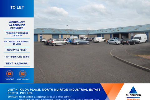 Warehouse to rent, Kilda Pl Perth PH1 3RL