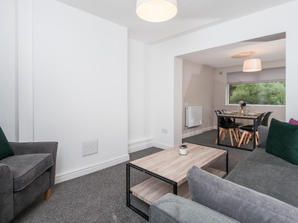 Bright, modern open-plan living and dining area...