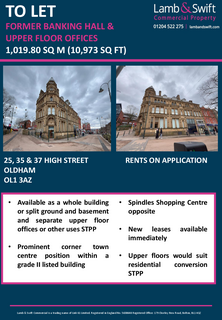 Office to rent, 25 High St Oldham OL1 3AZ