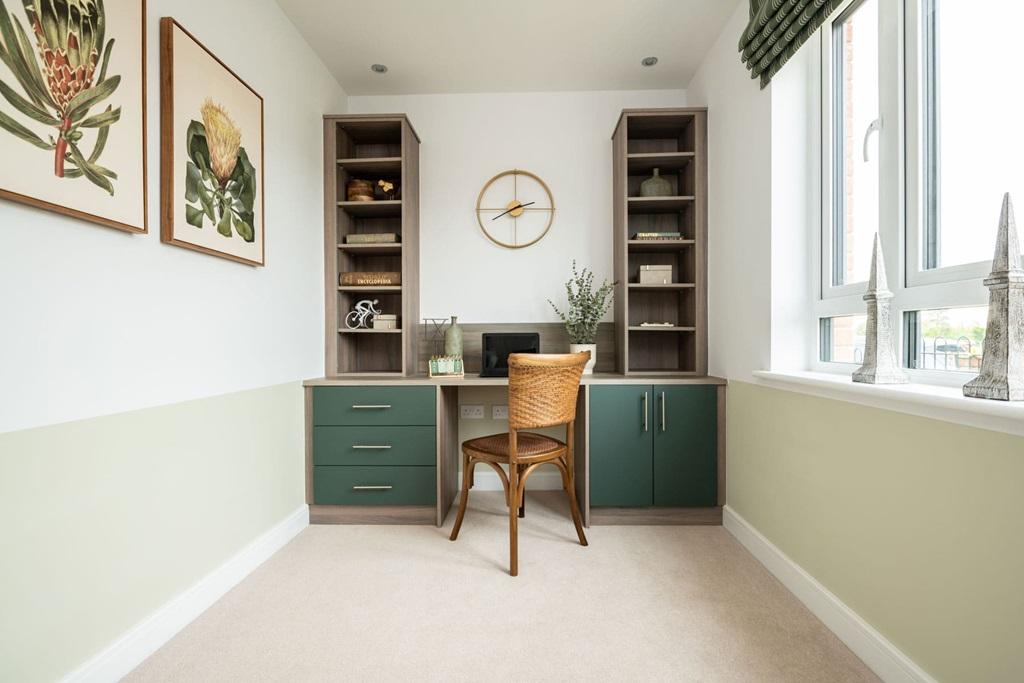 There's a dedicated home office at the front of...
