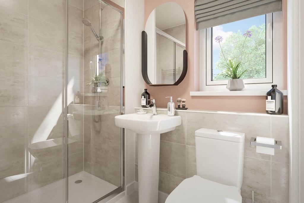 Bedroom 1 also hosts a private en-suite shower...