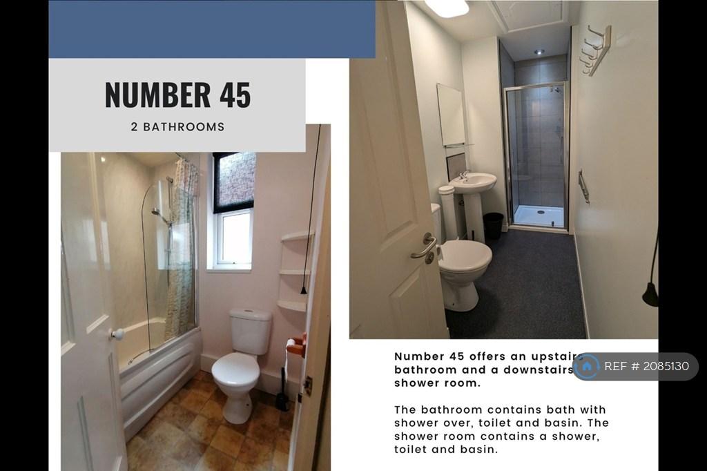 Two Communal Bathrooms (Shower, Toilet, Basin)