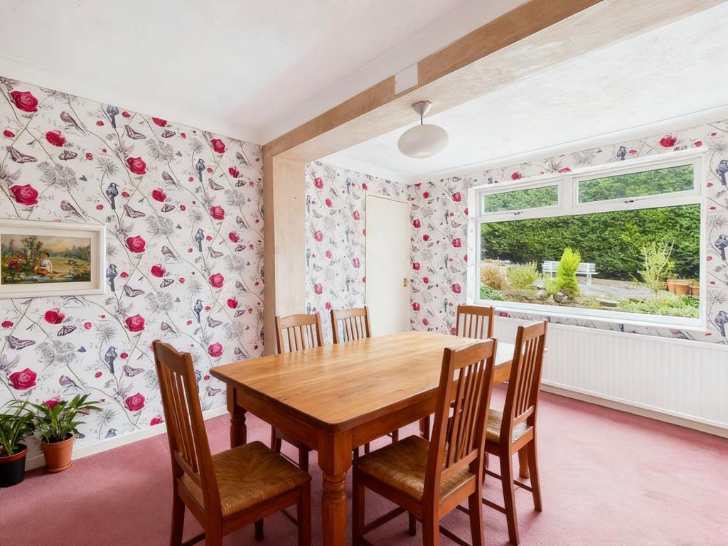 Dining room virtually furnished