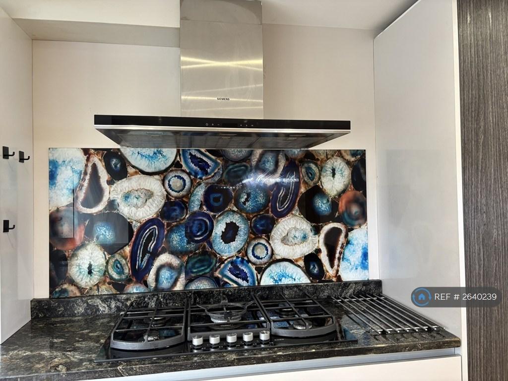 Glass Splashback Feature By 5 Hob Burner