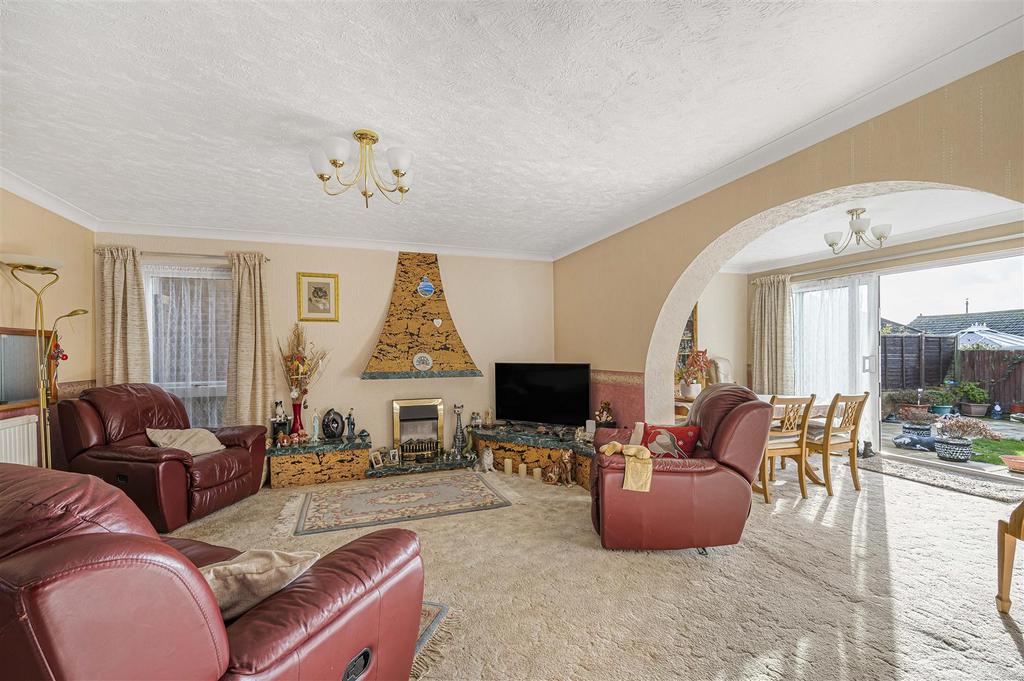 Lounge with arch to Dining Room