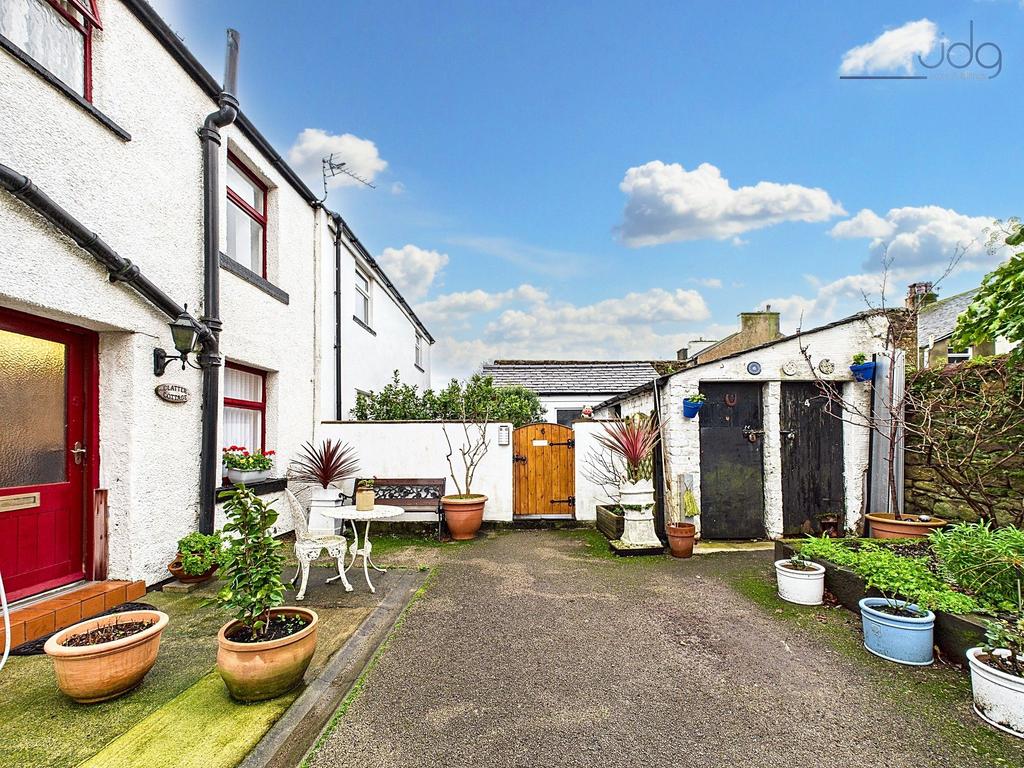 Front Garden and storage shed