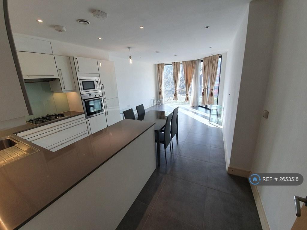 Open Plan Lounge And Fitted Kitchen