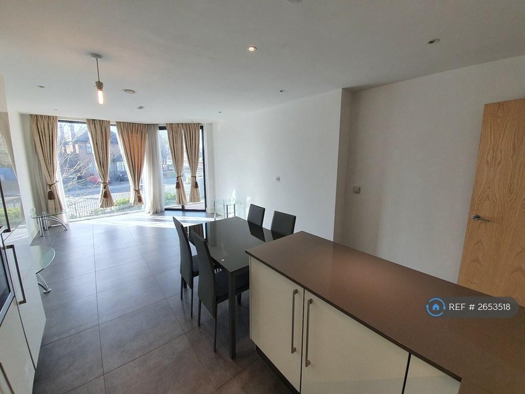 Open Plan Lounge And Fitted Kitchen