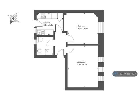1 bedroom flat to rent, Hatherley Grove, London, W2