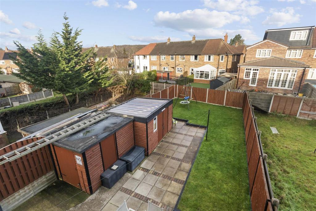 Elevated shot of garden
