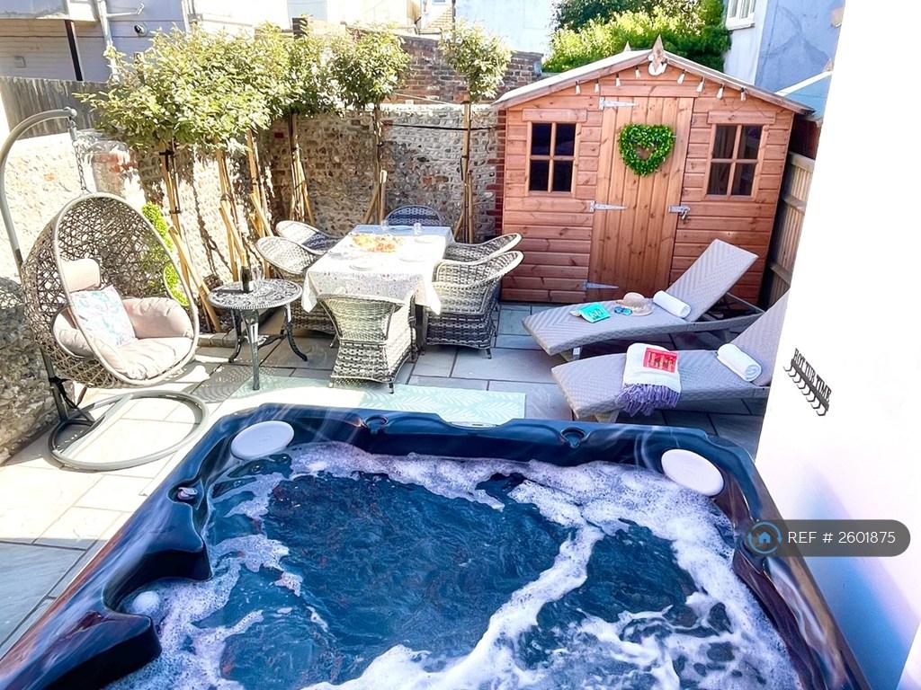 Private Rear Garden With Flint Walls & Rear Access