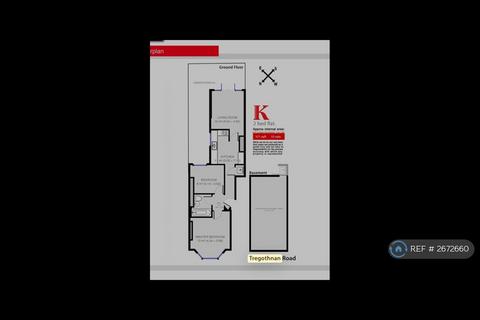 2 bedroom flat to rent, Tregothnan Road, London, SW9