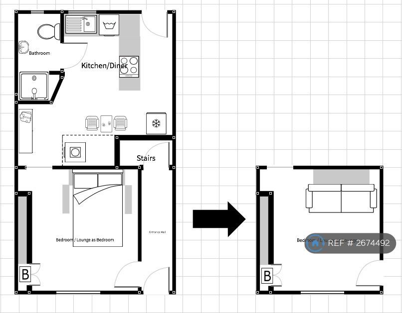 Floor Layout - Dual Function Of One Room