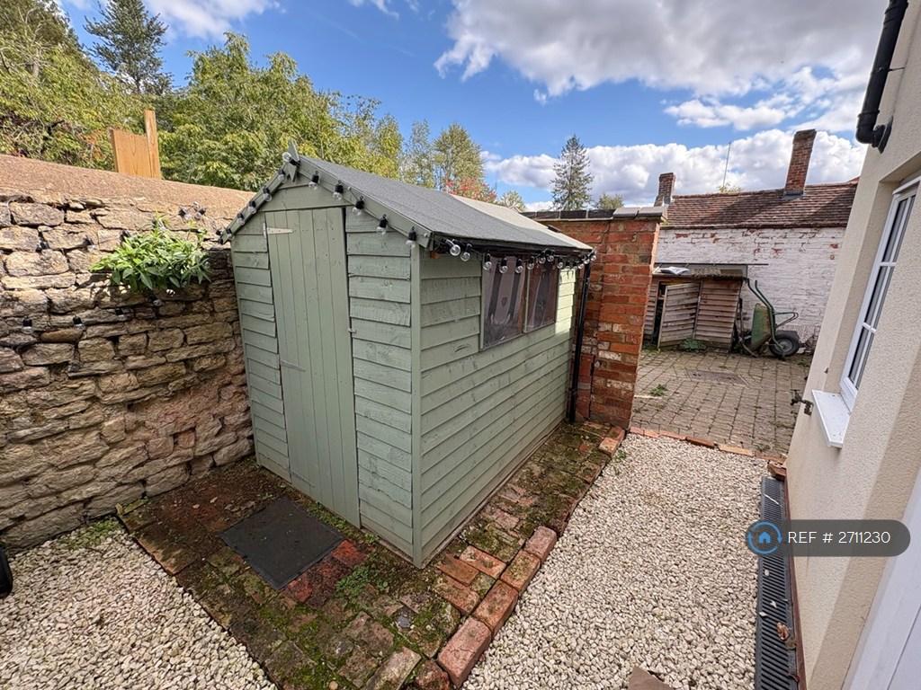 Shed With Solar Evening Lights