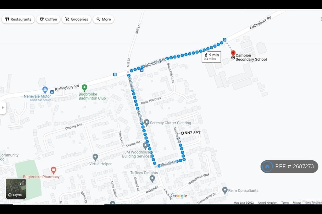 Walking Route To Secondary School
