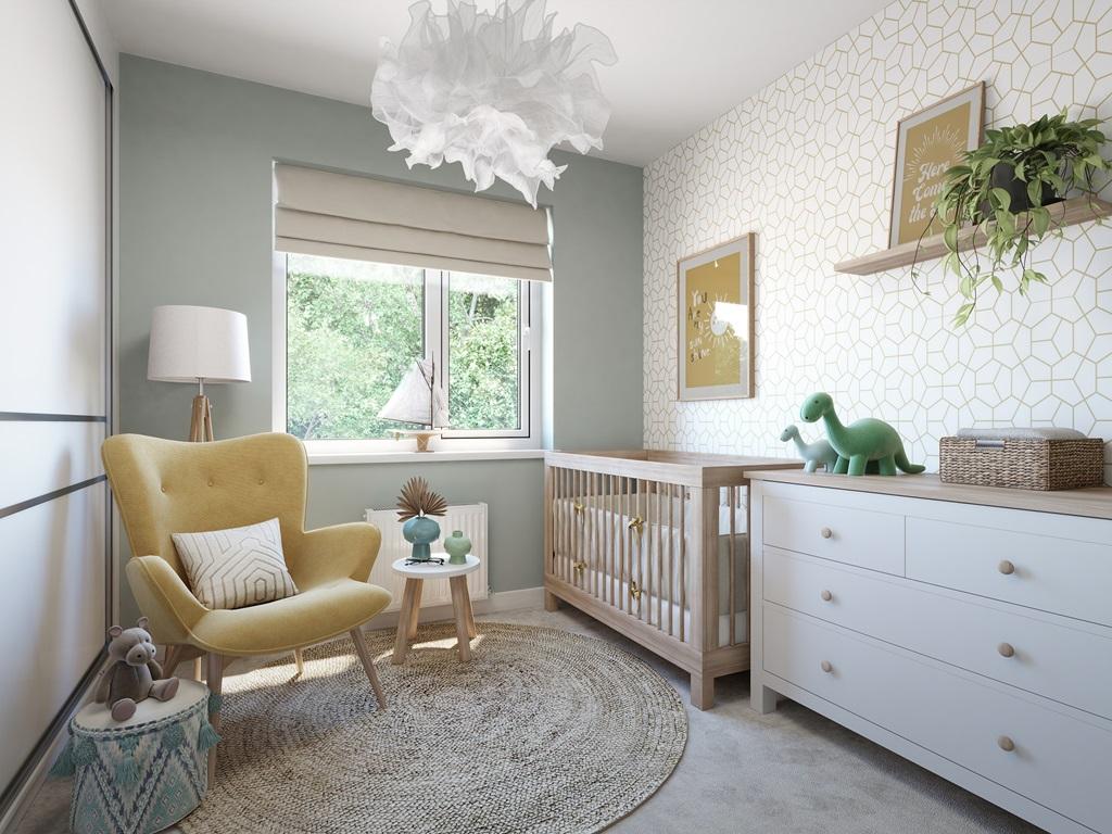 The third bedroom is well suited to a child's...