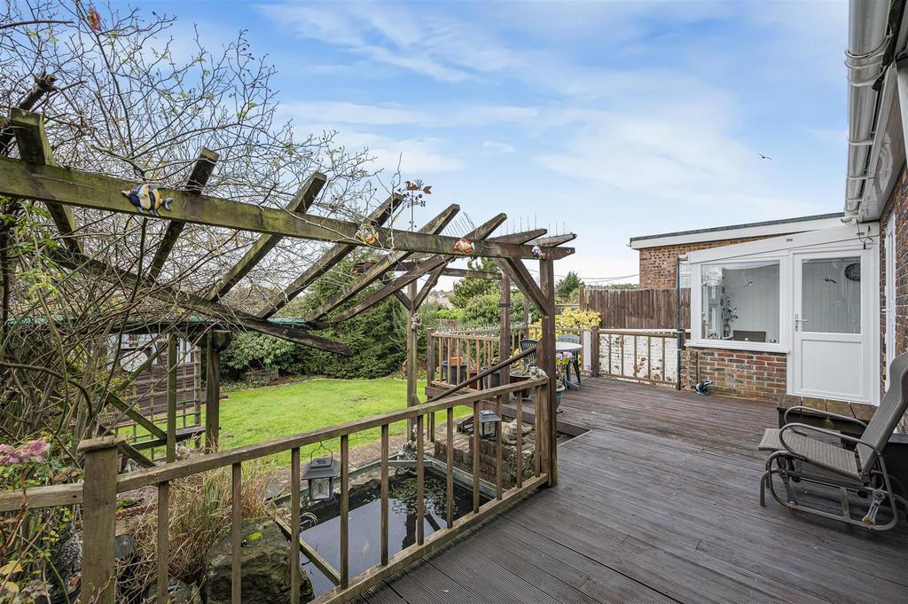 Decking and Pond