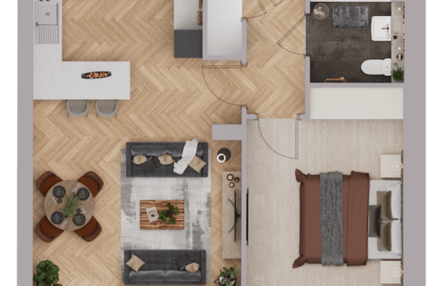 undefined, Plot APT 1, Apartment 1 at The Old School House, Fence Avenue, SK10