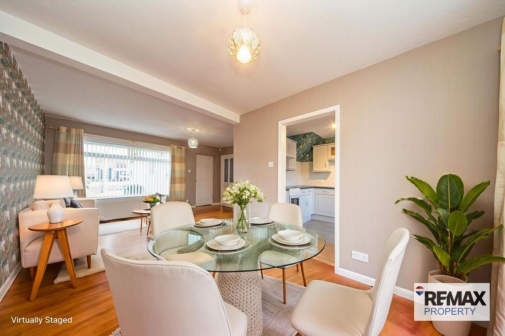 Virtually Staged Dining Area