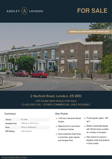 Mixed use for sale, 2 Narford Rd London E5 8RD