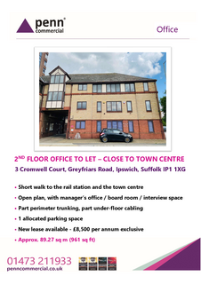 Office to rent, Greyfriars Rd Ipswich IP1 1XG