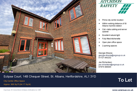 Office to rent, 14 Chequer St St Albans AL1 3YD