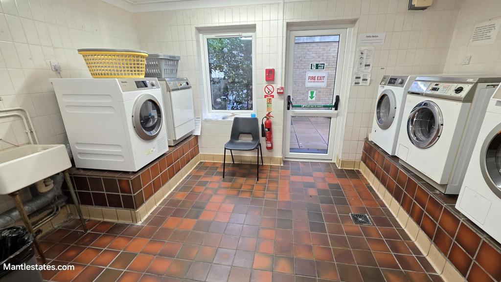 Communal laundry room