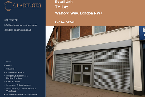 Retail property (high street) to rent, 663 Watford Way London NW7 3JR