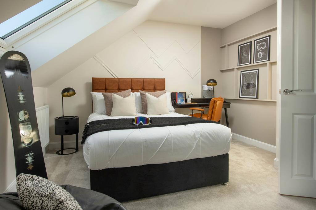 Internal image of the double bedroom in the...