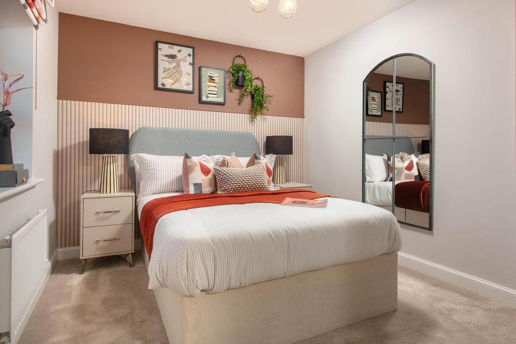 Internal image of the double bedroom in the...