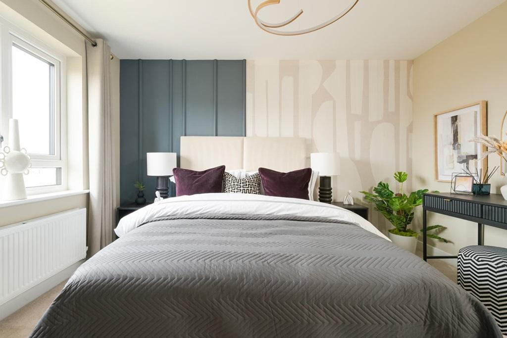 Bedroom 1 beams with natural light