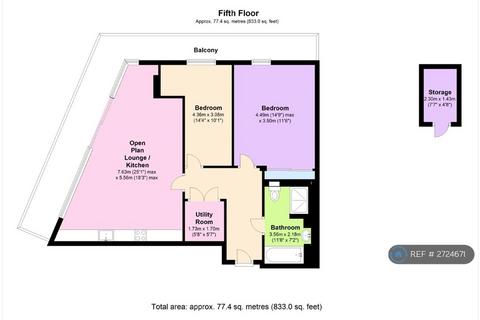 2 bedroom flat to rent, River Gardens Walk, London, SE10