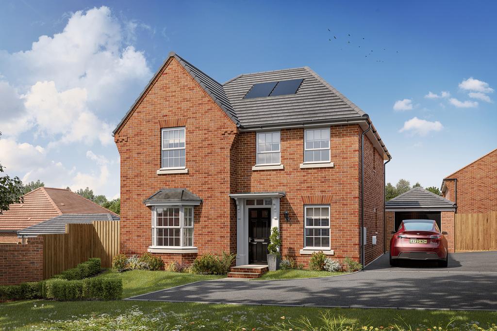 External CGI of the fairburn with pitched bay...