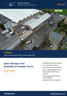 Land to rent, East Lane Wembley HA9 7NQ