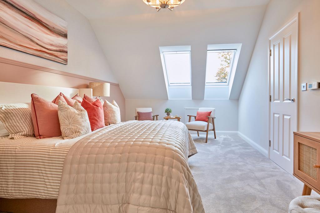 En suite main bedroom in the Woodcote 4...