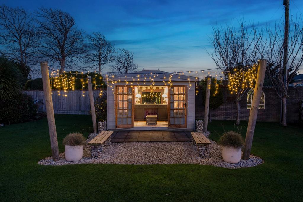 Summerhouse at night