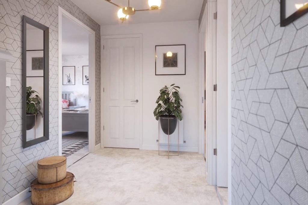 Bright landing with natural light