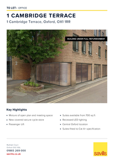 Office to rent, 1-3 Cambridge Ter Oxford OX1 1RR