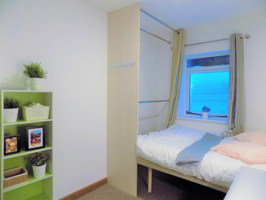 Bright, neatly styled single bedroom with a com...