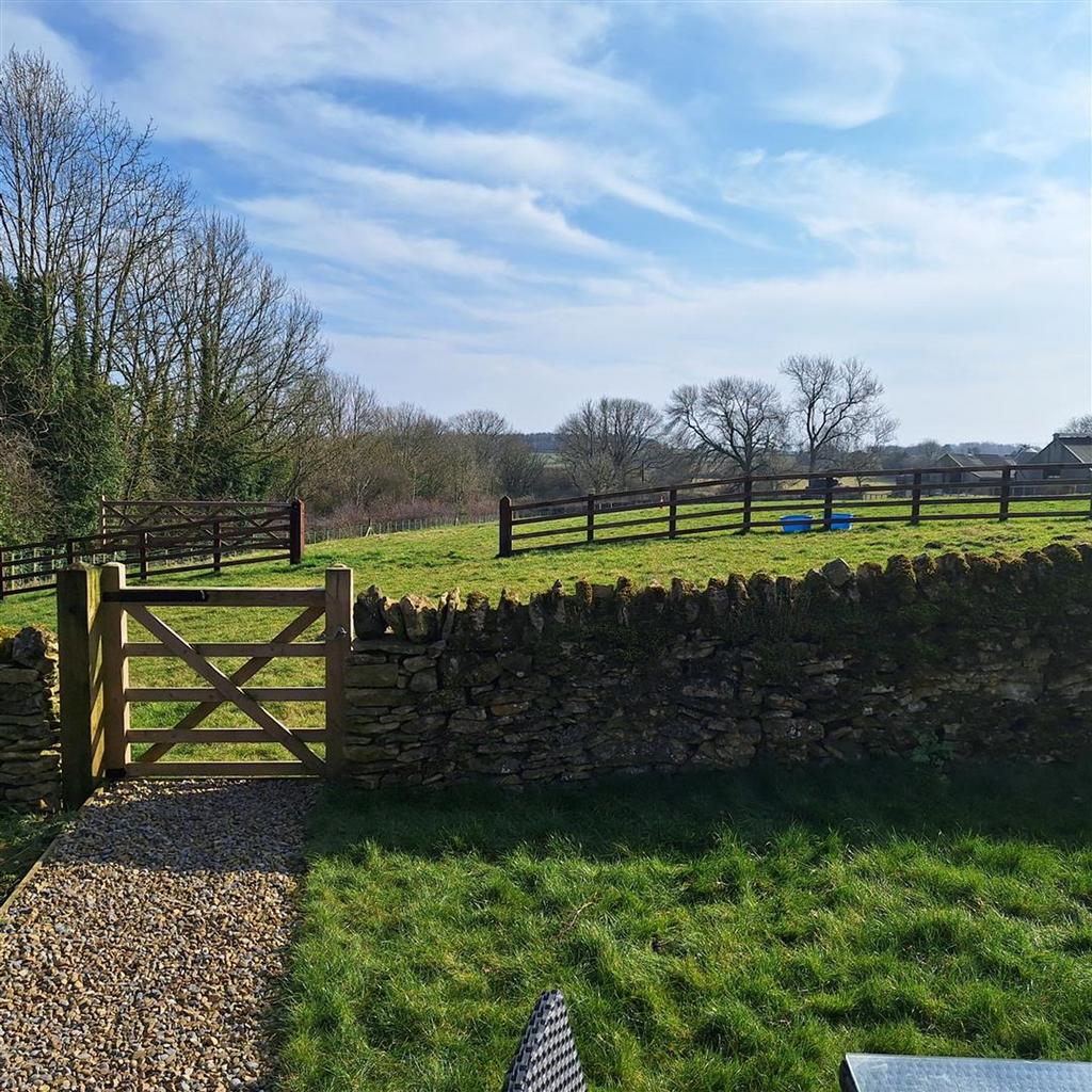 The view from the rear garden